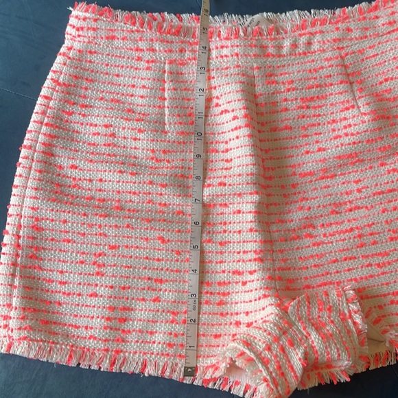 Cinq à Sept Pink and White High Waist Shorts - Picture 4 of 5
